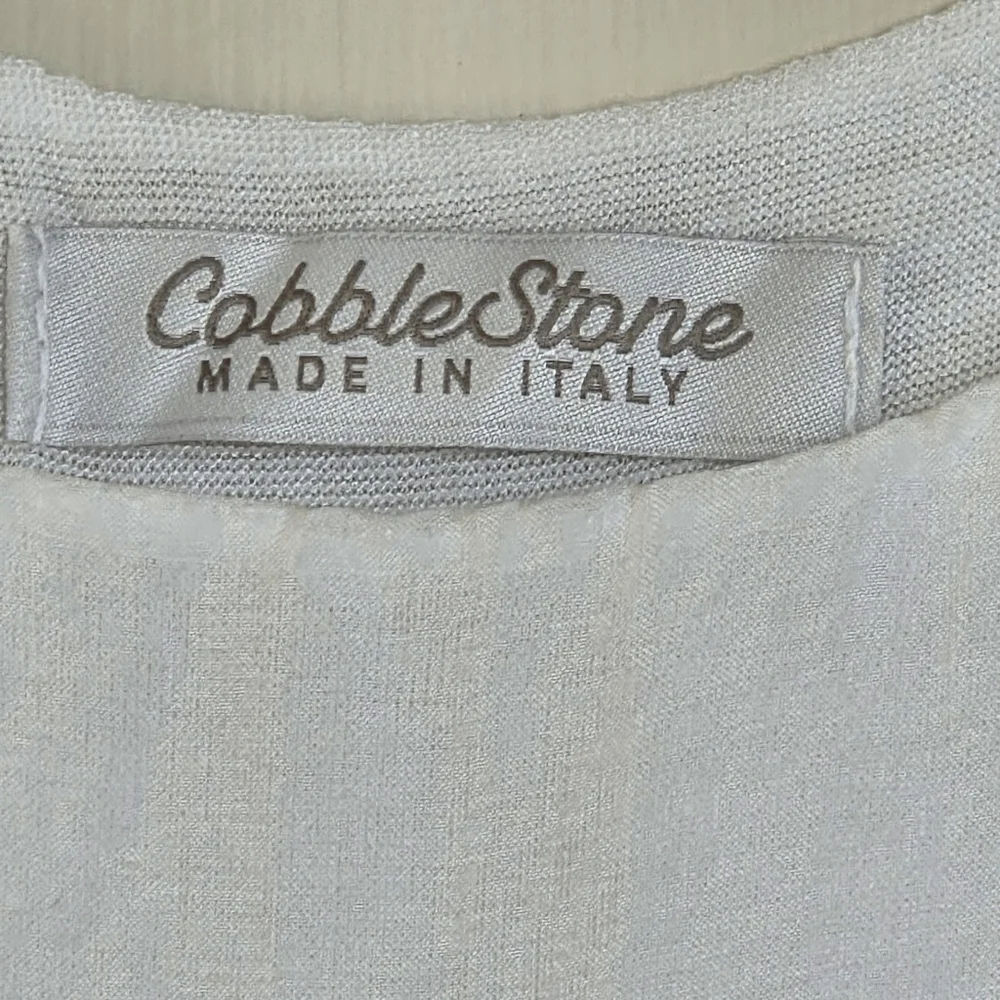 Cobblestone Made in Italy Silk Blouse Top Ethereal Layered Tunic White S - Picture 3 of 16